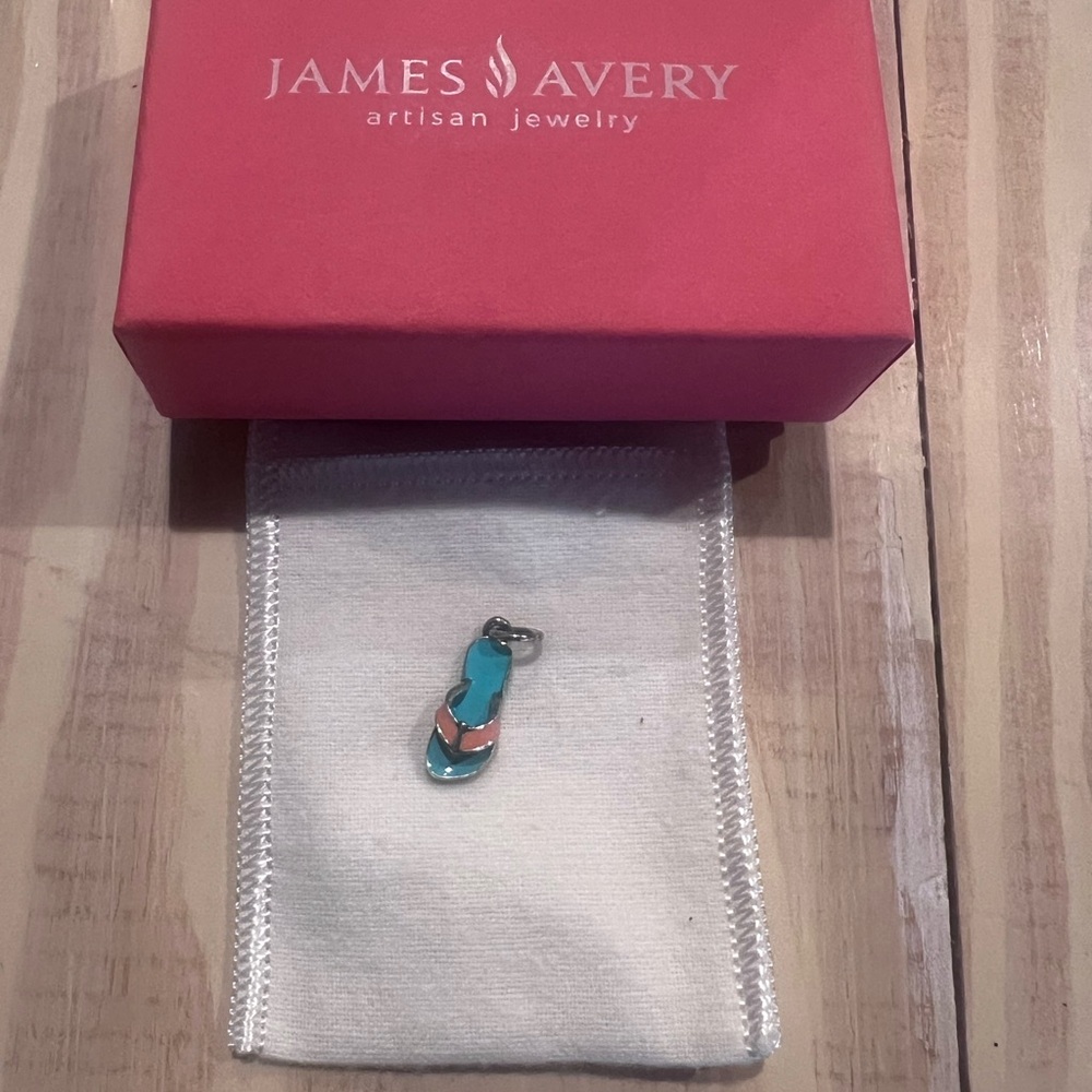 James Avery Teal and Coral Sandal Charm Brand New - Picture 2 of 5